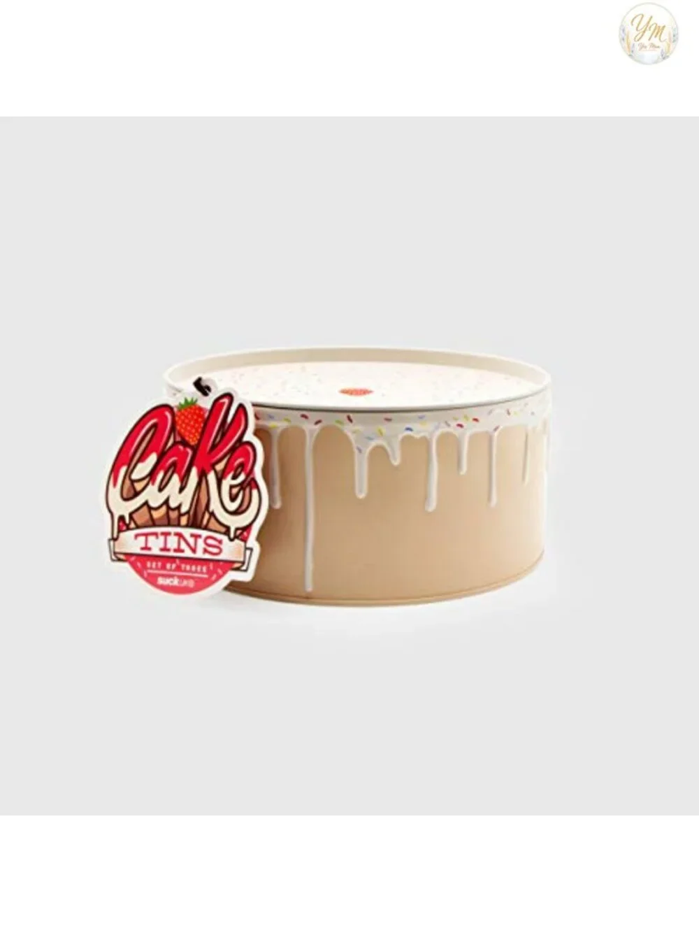 Set of 3 Airtight Tin Cookie Jars Stackable Cake Storage Containers Kitchen
